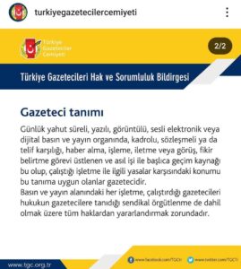 GAZETECİ KİMDİR TANIMI