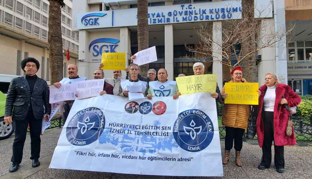 HÜRRİYETÇİ EĞİTİM SEN İZMİR'DEN TEPKİ: "TÜİK ENFLASYONUNU REDDEDİYORUZ, REFAH PAYI İSTİYORUZ"